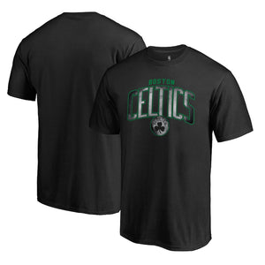 Boston Celtics Arch Smoke T-Shirt - Black NBA Guys Tee