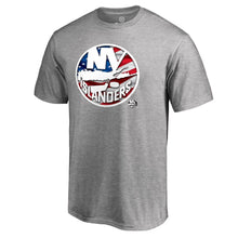 Load image into Gallery viewer, New York Islanders Banner Wave T-Shirt - Ash NHL Guys Tee
