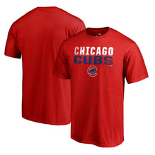 Load image into Gallery viewer, Chicago Cubs Team Fade Out T-Shirt - Red MLB Guys Tee
