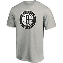Load image into Gallery viewer, Brooklyn Nets Primary Team Logo T-Shirt - Heathered Charcoal NBA Guys Tee
