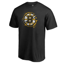 Load image into Gallery viewer, Boston Bruins Splatter Logo Big And Tall T-Shirt - Black NHL Guys Tee
