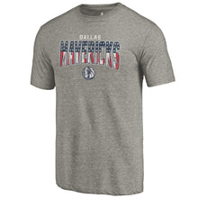 Load image into Gallery viewer, Dallas Mavericks Freedom Tri-Blend T-Shirt - Gray NBA Guys Tee
