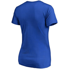 Load image into Gallery viewer, Los Angeles Dodgers Women&#39;s Plus Size Onside Stripe V-Neck T-Shirt - Royal MLB Ladies V-Neck
