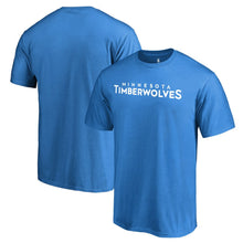 Load image into Gallery viewer, Minnesota Timberwolves Primary Wordmark T-Shirt - Blue NBA Guys Tee
