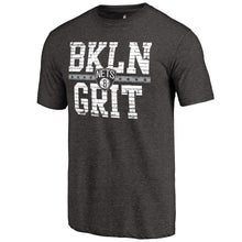 Load image into Gallery viewer, Brooklyn Nets Brick Work Hometown Collection Tri-Blend T-Shirt - Black NBA Guys Tee
