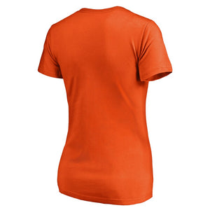 Houston Astros Women's Cooperstown Collection Forbes V-Neck T-Shirt - Orange MLB Ladies V-Neck