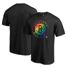 Load image into Gallery viewer, Brooklyn Nets Team Pride T-Shirt - Black NBA Guys Tee
