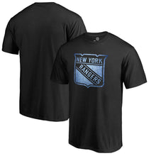 Load image into Gallery viewer, New York Rangers Nhl Pond Hockey T-Shirt - Black NHL Guys Tee
