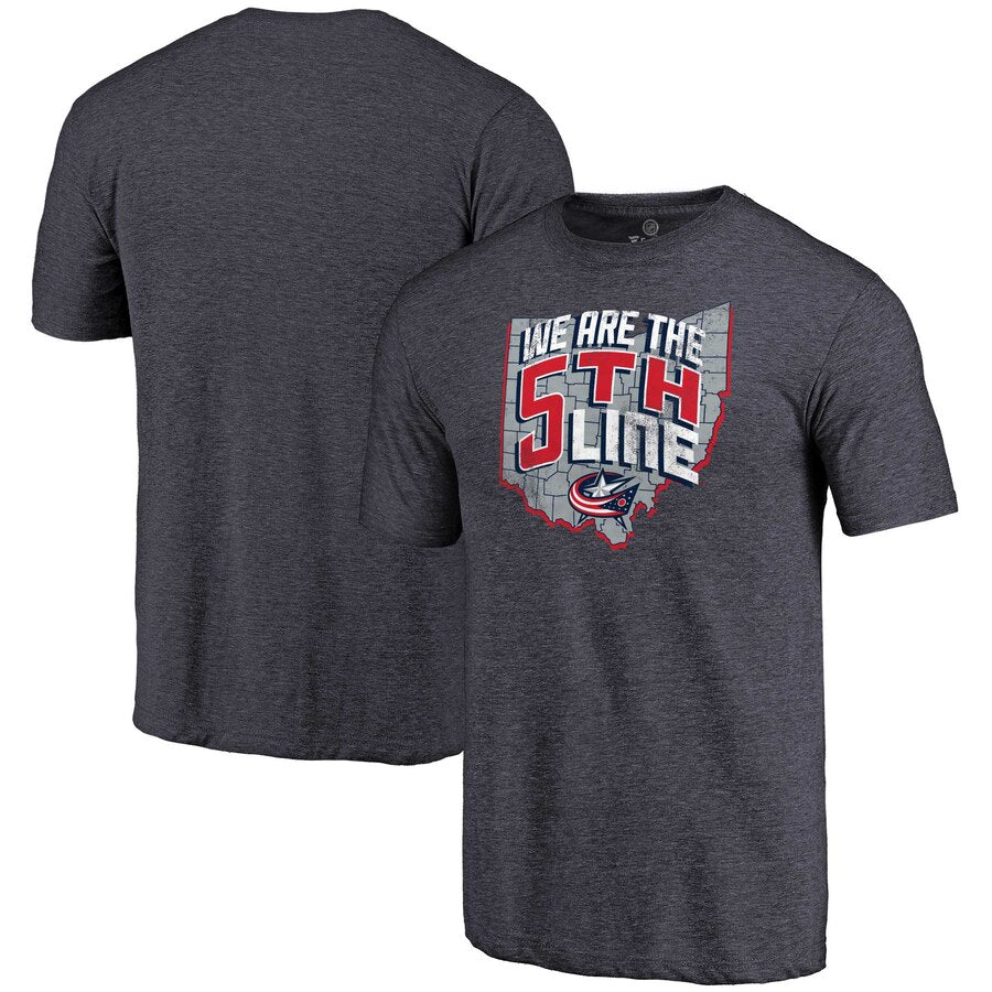 Columbus Blue Jackets Hometown Collection Tri-Blend T-Shirt - Navy NHL Guys Tee