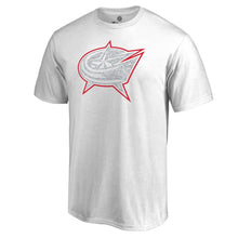 Load image into Gallery viewer, Columbus Blue Jackets Whiteout T-Shirt - White NHL Guys Tee
