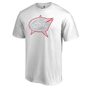 Columbus Blue Jackets Whiteout T-Shirt - White NHL Guys Tee