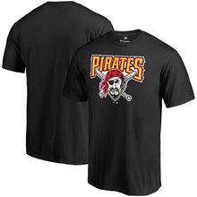 Load image into Gallery viewer, Pittsburgh Pirates Cooperstown Collection Huntington T-Shirt - Black MLB Guys Tee
