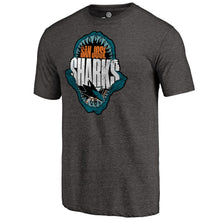 Load image into Gallery viewer, San Jose Sharks Hometown Collection Chomp Tri-Blend T-Shirt - Black NHL Guys Tee
