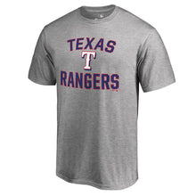 Load image into Gallery viewer, Texas Rangers Victory Arch T-Shirt - Heathered Gray MLB Guys Tee
