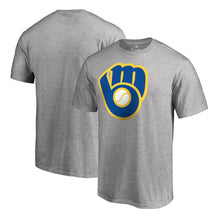 Load image into Gallery viewer, Milwaukee Brewers Cooperstown Collection Huntington T-Shirt - Ash MLB Guys Tee
