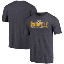 Load image into Gallery viewer, Nashville Predators Hometown Collection Tri-Blend T-Shirt - Navy NHL Guys Tee
