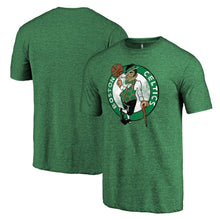 Load image into Gallery viewer, Boston Celtics Distressed Team Logo Tri-Blend Crew Neck T-Shirt - Heathered Green NBA Guys Tee
