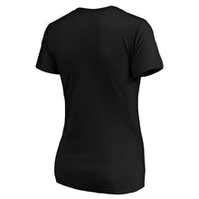 Load image into Gallery viewer, Carolina Panthers Majestic Women's Showtime Franchise Fit V-Neck T-Shirt - Black NFL LADIES V-Neck
