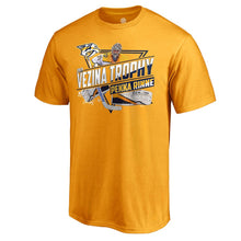 Load image into Gallery viewer, Pekka Rinne Nashville Predators 2018 Vezina Trophy Winner T-Shirt - Gold NHL Guys Tee
