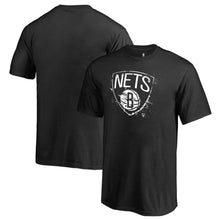 Load image into Gallery viewer, Brooklyn Nets Splatter Logo T-Shirt - Black NBA Guys Tee
