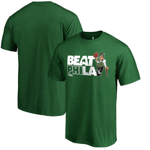 Boston Celtics Majestic 2019 Nba Playoffs Beat Phila T-Shirt - Green NBA Guys Tee