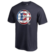 Load image into Gallery viewer, Boston Bruins Banner Wave T-Shirt - Navy NHL Guys Tee
