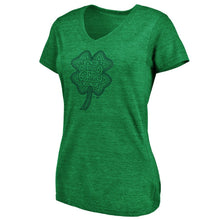 Load image into Gallery viewer, St. Louis Cardinals Women&#39;s St. Patrick&#39;s Day Paddy&#39;s Pride Tri-Blend V-Neck T-Shirt - Kelly Green MLB Ladies V-Neck

