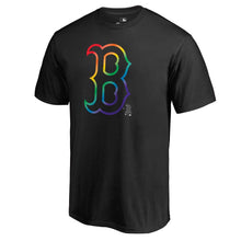 Load image into Gallery viewer, Boston Red Sox Pride T-Shirt - Black MLB Guys Tee
