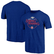 Load image into Gallery viewer, Chicago Cubs 2020 Mlb Spring Training Round Trip Tri-Blend T-Shirt - Heathered Royal MLB Guys Tee
