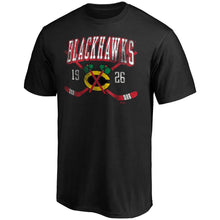Load image into Gallery viewer, Chicago Blackhawks Team Line Shift T-Shirt - Black NHL Guys Tee
