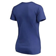 Load image into Gallery viewer, Chicago Cubs Women's Victory Script T-Shirt - Royal MLB Ladies V-Neck
