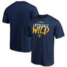 Load image into Gallery viewer, Milwaukee Brewers Majestic 2019 Postseason Locker Room T-Shirt - Navy MLB Guys Tee
