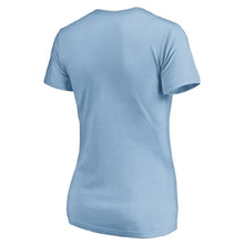 Load image into Gallery viewer, Tampa Bay Rays Women&#39;s Team Lockup T-Shirt - Light Blue MLB Ladies V-Neck
