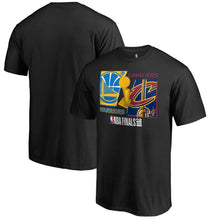 Load image into Gallery viewer, Golden State Warriors Vs. Cleveland Cavaliers 2018 Nba Finals Bound Dueling Team Matchup T-Shirt - Heather Charcoal NBA Guys Tee
