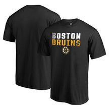 Load image into Gallery viewer, Boston Bruins Iconic Collection Fade Out T-Shirt - Black NHL Guys Tee
