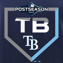 Load image into Gallery viewer, Tampa Bay Rays Women&#39;s 2019 Postseason Dugout Authentic V-Neck T-Shirt - Navy MLB Ladies V-Neck
