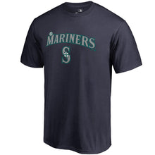 Load image into Gallery viewer, Seattle Mariners Team Lockup T-Shirt - Navy MLB Guys Tee
