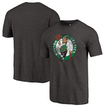 Load image into Gallery viewer, Boston Celtics Distressed Logo Tri-Blend T-Shirt - Black NBA Guys Tee
