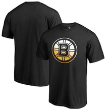 Load image into Gallery viewer, Boston Bruins Gradient Logo T-Shirt - Black NHL Guys Tee
