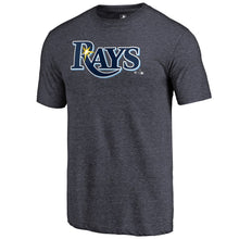 Load image into Gallery viewer, Tampa Bay Rays Team Wordmark Tri-Blend T-Shirt - Navy MLB Guys Tee
