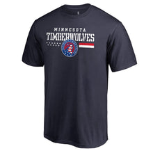 Load image into Gallery viewer, Minnesota Timberwolves Hoops For Troops T-Shirt - Navy NBA Guys Tee

