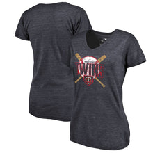 Load image into Gallery viewer, Minnesota Twins Women&#39;s Hometown Collection Win Twins V-Neck T-Shirt MLB Ladies V-Neck

