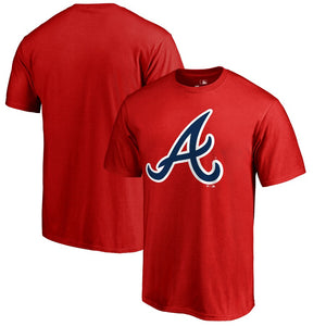 Atlanta Braves Primary Team Logo T-Shirt - Red MLB Guys Tee