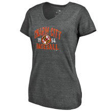 Load image into Gallery viewer, Baltimore Orioles Women&#39;s We&#39;re On Top Tri-Blend V-Neck T-Shirt - Black MLB Ladies V-Neck
