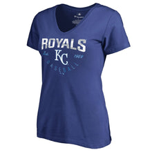 Load image into Gallery viewer, Kansas City Royals Women&#39;s Live For It T-Shirt - Royal MLB Ladies V-Neck
