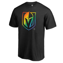 Load image into Gallery viewer, Vegas Golden Knights Rainbow Pride Big And Tall T-Shirt - Black NHL Guys Tee
