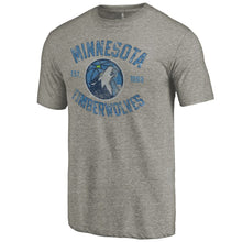 Load image into Gallery viewer, Minnesota Timberwolves Team Heritage Tri-Blend T-Shirt - Gray NBA Guys Tee
