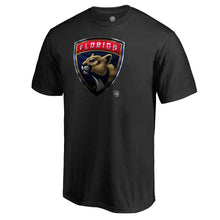 Load image into Gallery viewer, Florida Panthers Midnight Mascot T-Shirt - Black NHL Guys Tee

