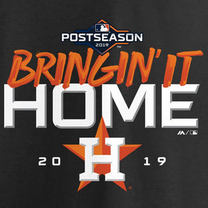 Houston Astros Women's 2019 Division Series Winner Locker Room V-Neck T-Shirt - Black MLB Ladies V-Neck