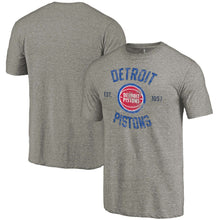 Load image into Gallery viewer, Detroit Pistons Team Heritage Tri-Blend T-Shirt - Gray NBA Guys Tee
